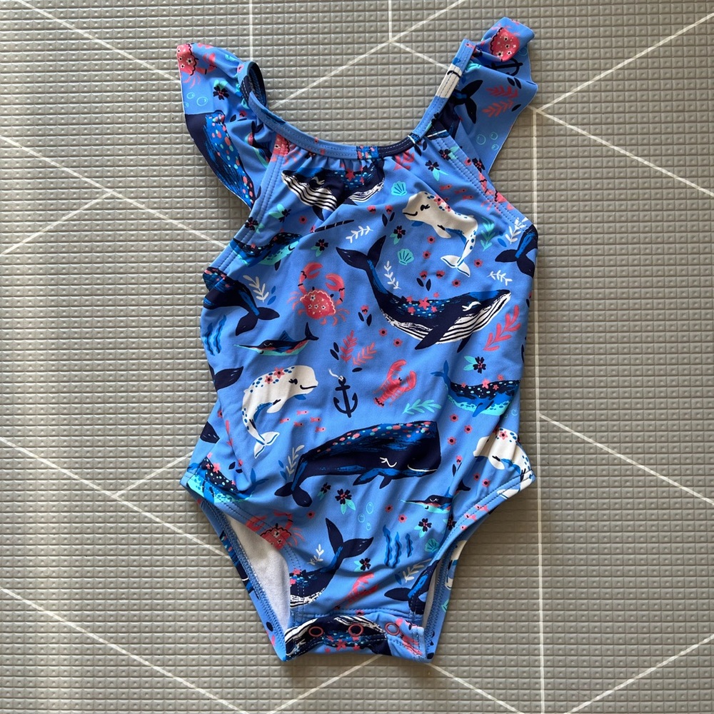 Hatley whale swimsuit 6-9 months